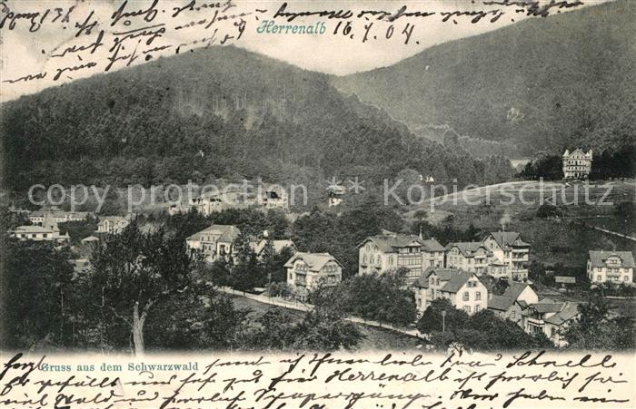 Herrenalb Bad Herrenalb Teilansicht Kurort Schwarzwald