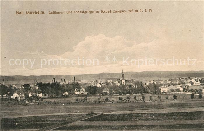 Bad Duerrheim Panorama Luftkurort hoechstgelegenes Solbad Europas
