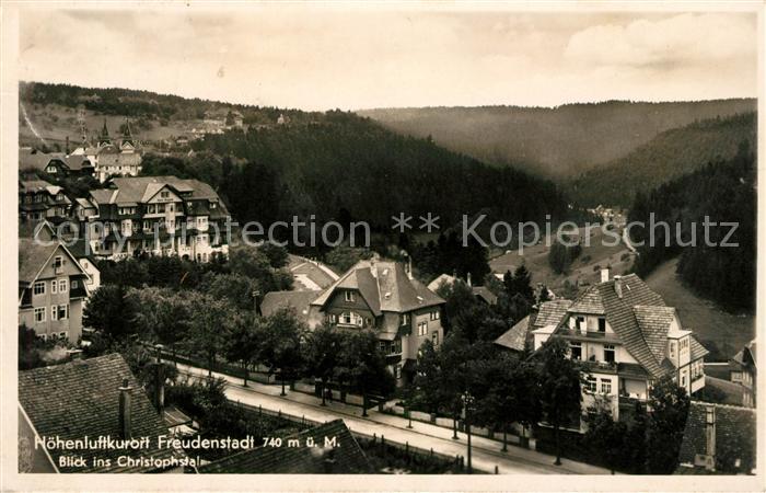 FREUDENSTADT BW Panorama Blick ins Christophstal Schwarzwald