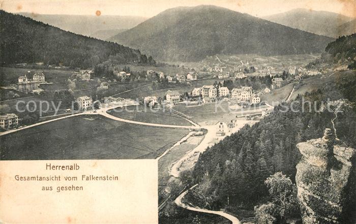 Herrenalb Bad Herrenalb Gesamtansicht vom Falkenstein aus gesehen