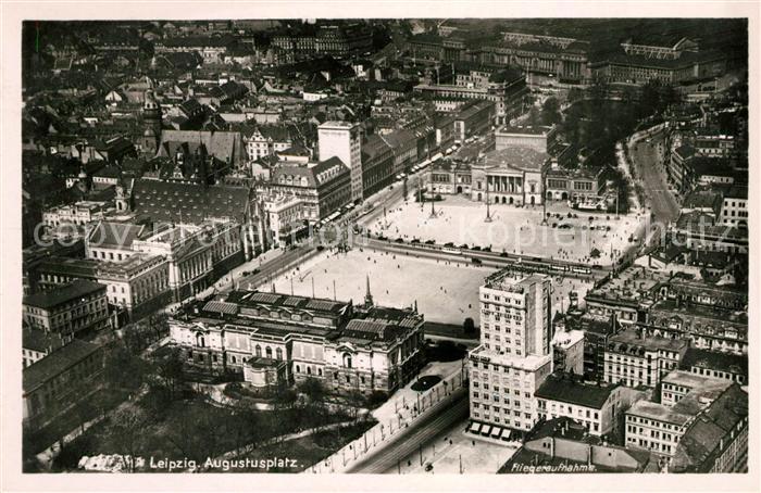 LEIPZIG Sachsen Augustusplatz Fliegeraufnahme