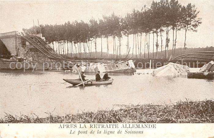 Soissons Aisne Apres la retraite allemande Pont de la