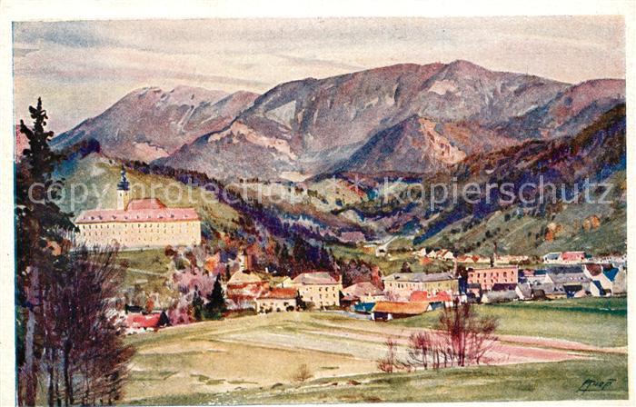 Gloggnitz Niederoesterreich Panorama Kuenstlerkarte