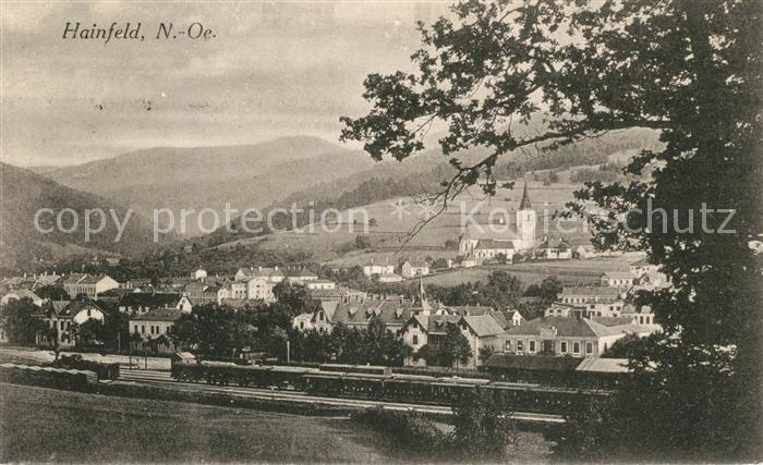 Hainfeld Niederoesterreich Panorama Bahnhof Eisenbahn