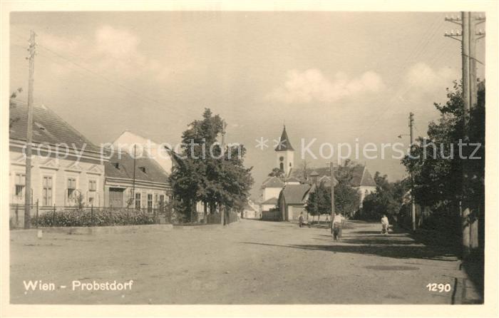 Probstdorf Wien Ortsmotiv mit Kirche