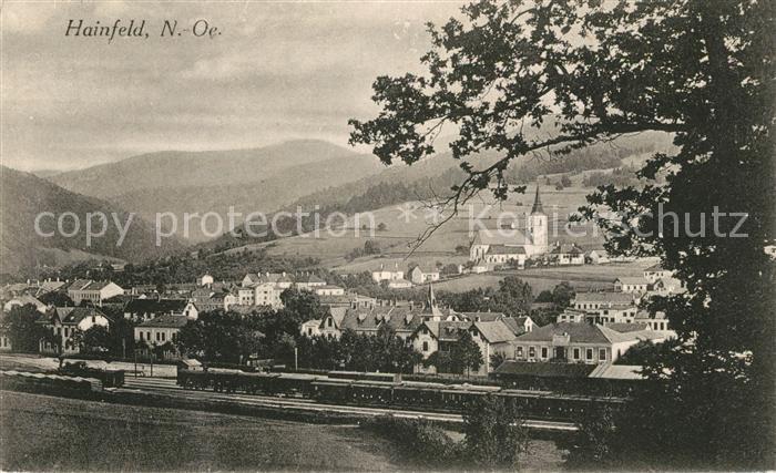 Hainfeld Niederoesterreich Panorama Bahnhof Eisenbahn