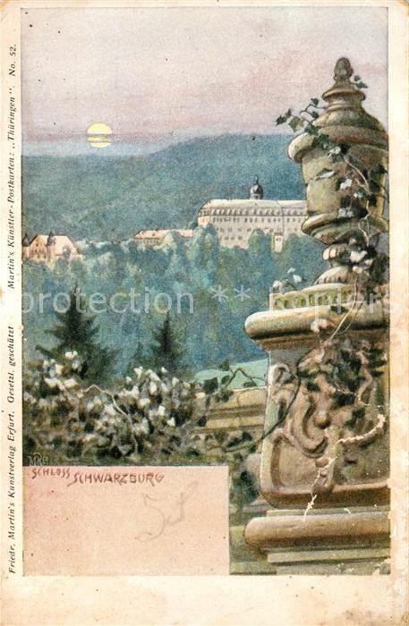 Schwarzburg Thueringer Wald Schloss Kuenstlerkarte