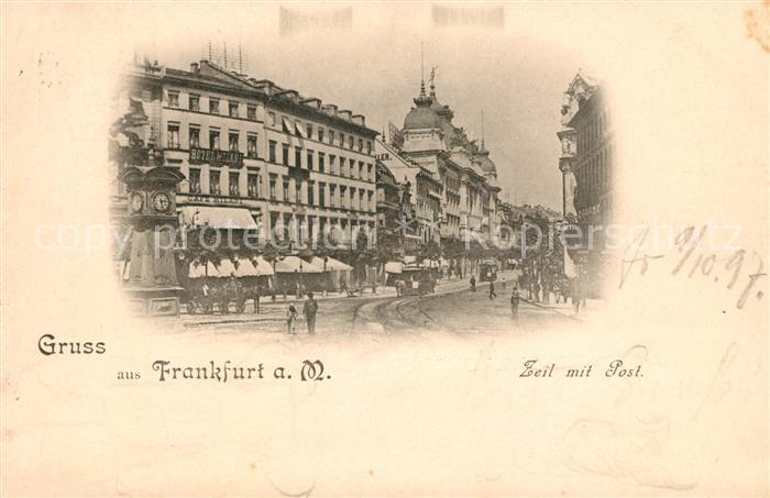 Frankfurt Main Zeil mit Post
