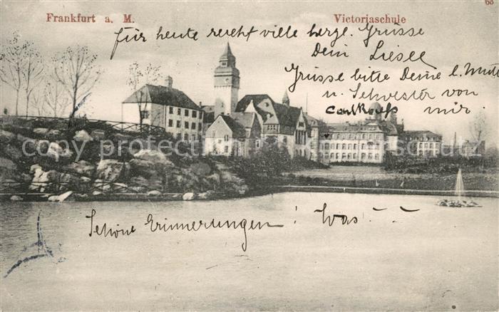 Frankfurt Main Victoriaschule Teich
