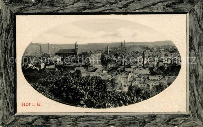 Hof Saale Stadtpanorama Bilderrahmen