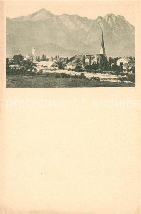 GARMISCH-PARTENKIRCHEN Bayern Gesamtansicht mit Alpen