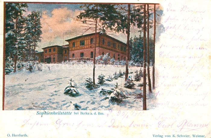 Berka Bad Sophienheilstaette im Winter