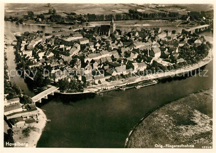 Havelberg Original Fliegeraufnahme