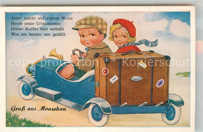 Monschau Montjoie NRW Urlaubsreise Automobil Koffer