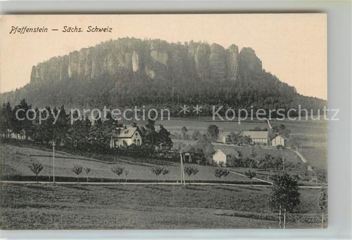 Pfaffenstein Koenigstein Saechsische Schweiz Tafelberg Elbsandsteingebirge