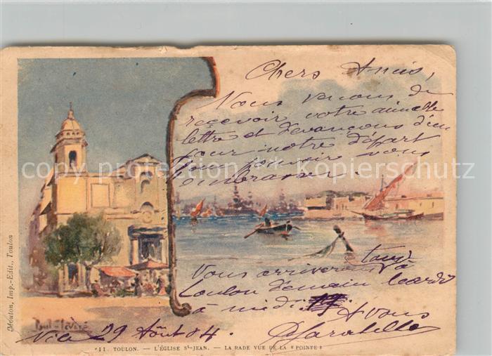Toulon Var Eglise St Jean La Rade vue de la Pointe