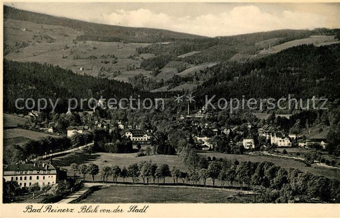 Bad Reinerz Niederschlesien Blick von der Stadt