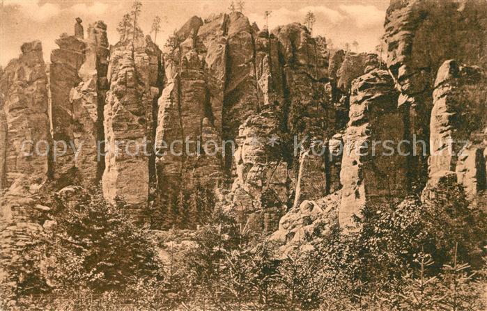 Wekelsdorf Teplice nad Metuji Wekelsdorfer Felsen Der Pilger