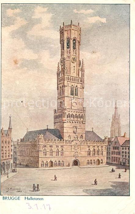 BRUGGE Bruges Belgie Halletoren