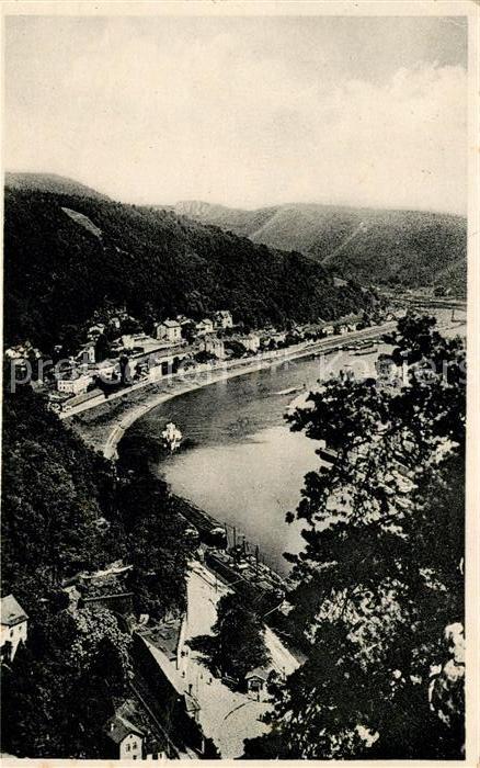 Obergrund Tetschen Panorama Elbtal