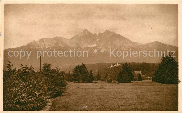 Lomnice Luznici Lomnitz Lainsitz Vysoke Tatry Landschaftspanorama mit Hohe Tatra