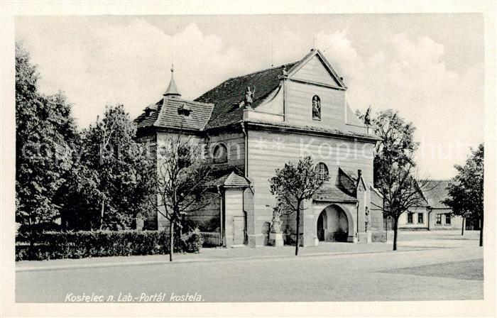 Kostelec nad Labem Portal kostela