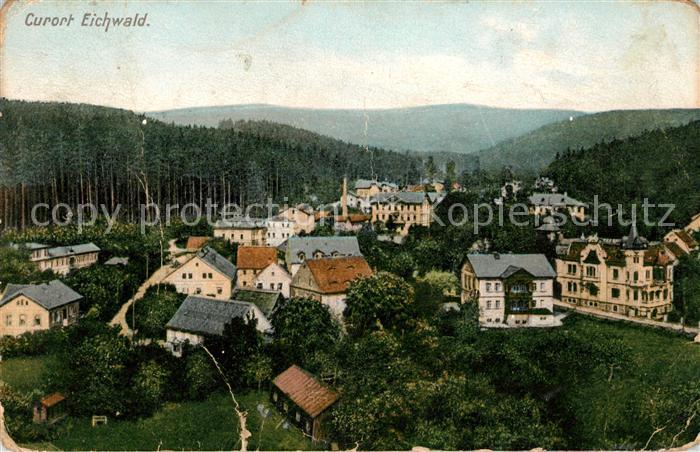 Eichwald Tschechien Blick ueber den Kurort