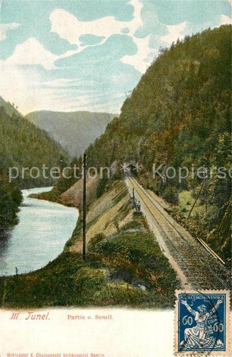 Semil Tschechien Eisenbahn Tunnel Landschaftspanorama