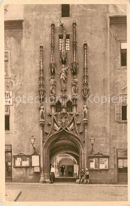 Brno Bruenn Portal radnice Rathaus Portal