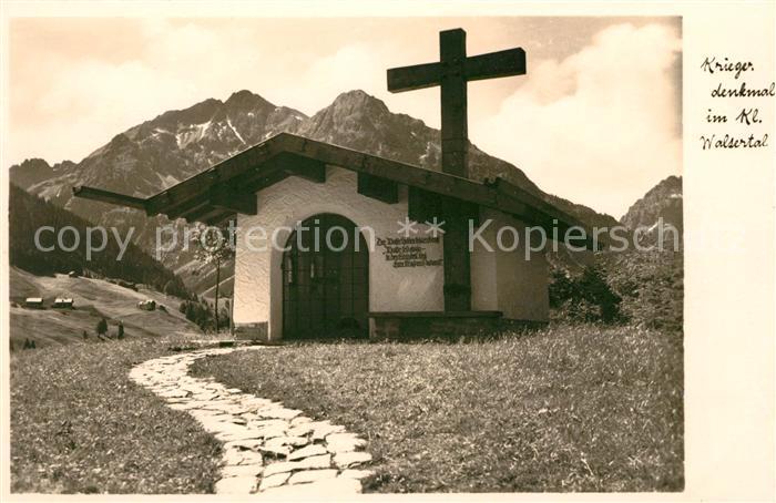 Vorarlberg Kriegerdenkmal im Kleinen Walsertal