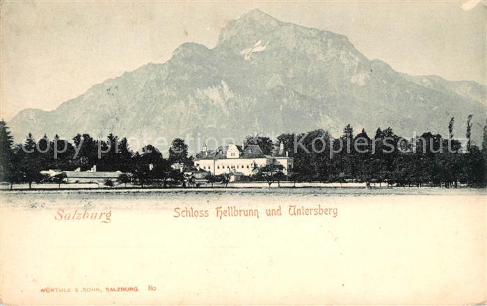 Salzburg Oesterreich Schloss Hellbrunn und Untersberg