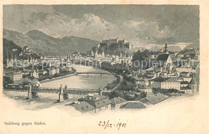 Salzburg Oesterreich Kuenstlerkarte