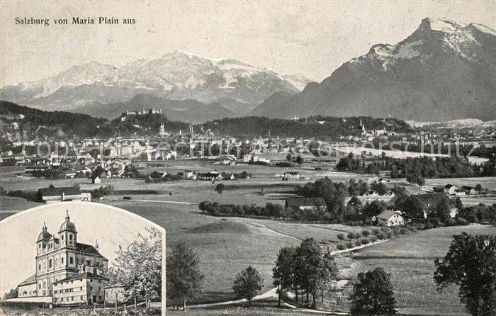 Salzburg Oesterreich Blick von Marai Plain