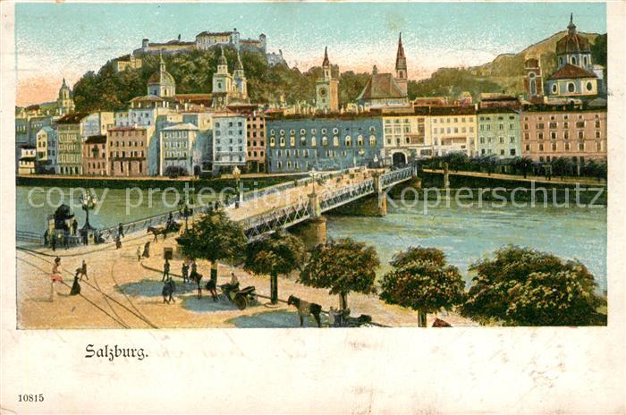 Salzburg Oesterreich Brueckenpartie