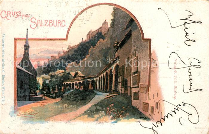 Salzburg Oesterreich Friedhof Kuenstlerkart