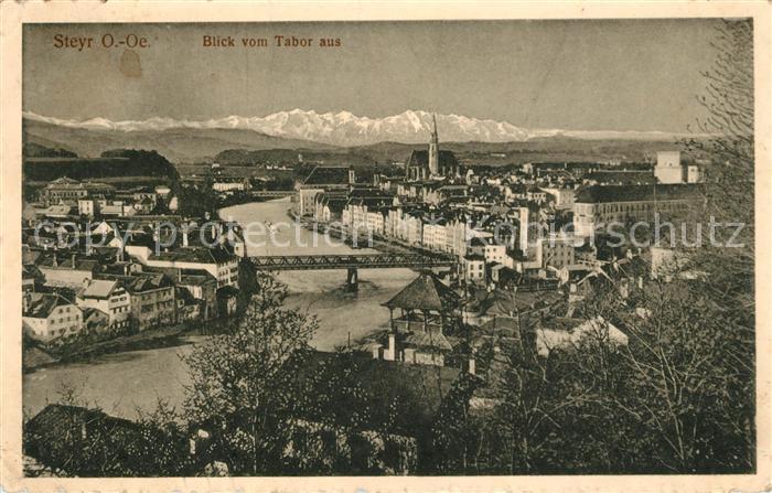 Steyr Enns Oberoesterreich Blick vom Tabor aus