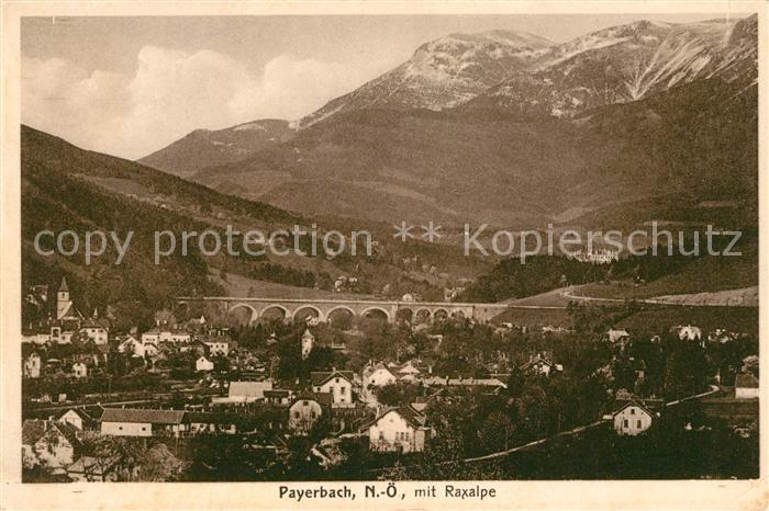 Payerbach mit Raxalpe Viadukt