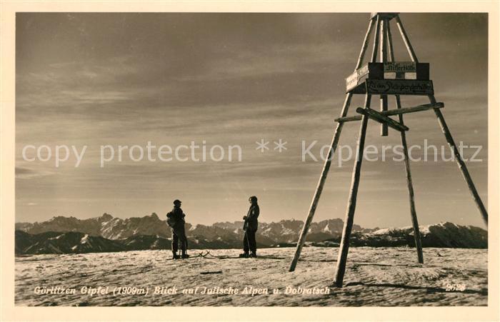 Goerlitzen Gipfel Julische Alpen und Dombratsch