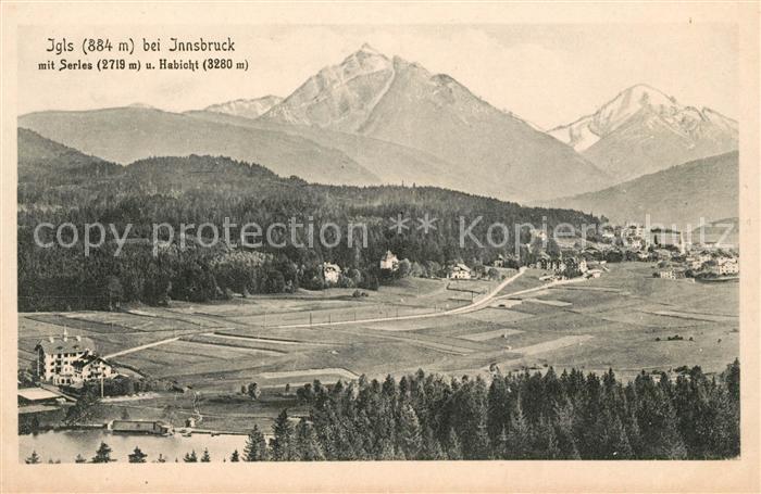 Igls Tirol mit Serles und Habicht