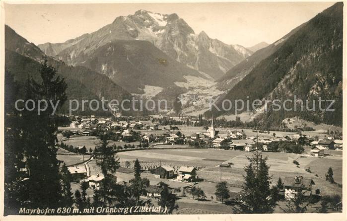 Mayrhofen Zillertal mit Gruenberg