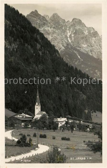 St Jakob Haus Ortsansicht mit Kirche Alpen