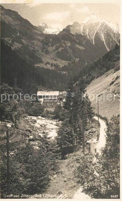 Zillergrund Gasthaus im Tal Zillertaler Alpen