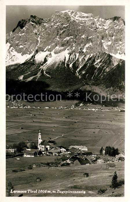 Lermoos Tirol Panorama Blick zum Zugspitzmassiv Wettersteingebirge