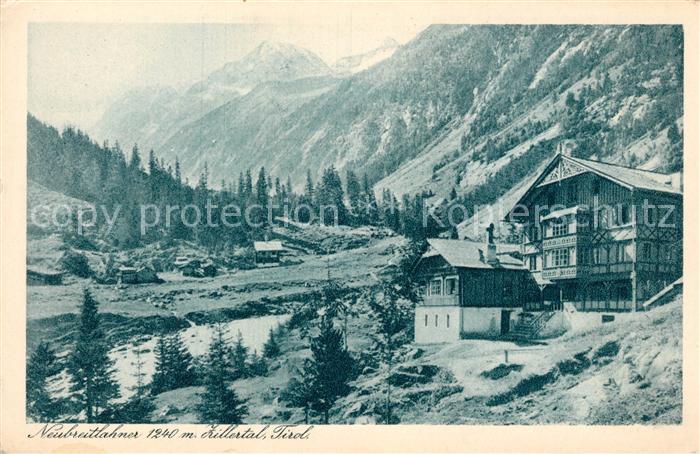 Zillertal Tirol Neubreitlahner Berghaus Zillertaler Alp