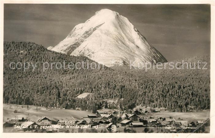 Seefeld Tirol Panorama Blick gegen Hohe Munde Mieminger Kette Serie Deutsche Hei
