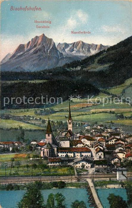 Bischofshofen Blick zum Hochkoenig und Mandlwaende Berchtesgadener Alpen