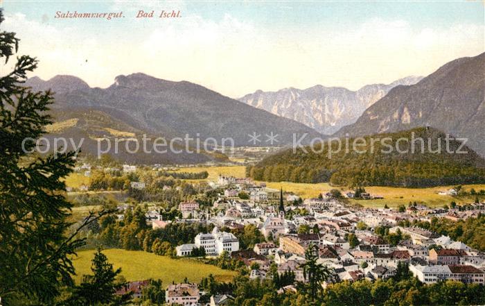 Bad Ischl Salzkammergut Gesamtansicht mit Alpenpanorama