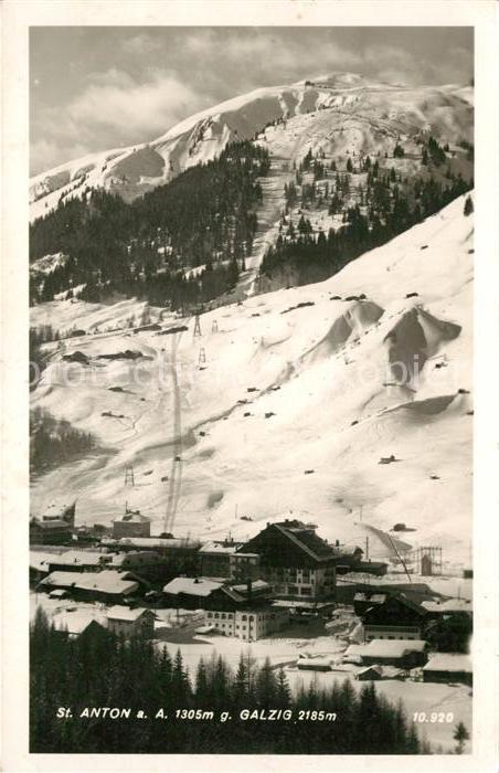 St Anton Arlberg Wintersportplatz mit Galzig