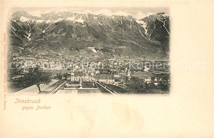 Innsbruck Stadtpanorama Blick gegen Norden