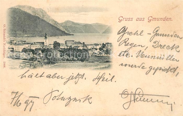 Gmunden Salzkammergut Panorama Traunsee Alpen